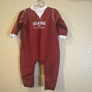 Vintage Oklahoma All Star Infant One Piece Sooners Football Sports Boys 18 Month